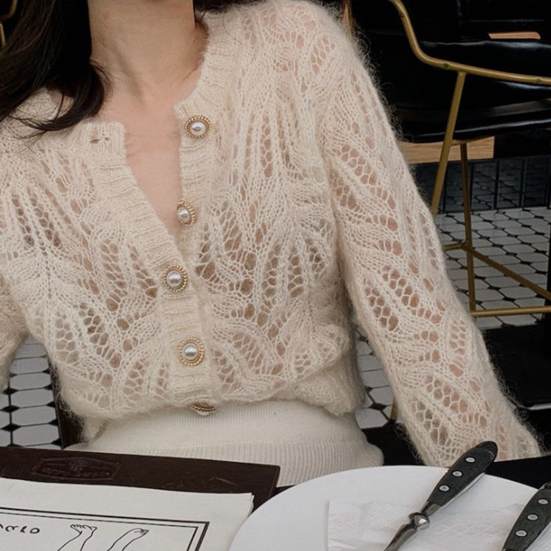 CARDIGAN Perlé Évanescence