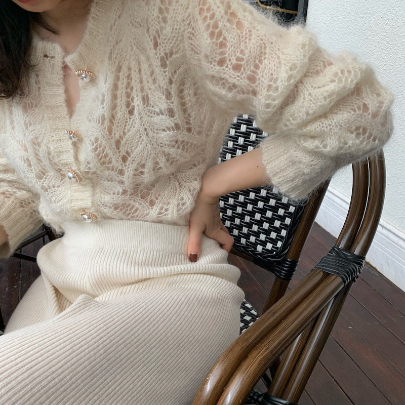 CARDIGAN Perlé Évanescence