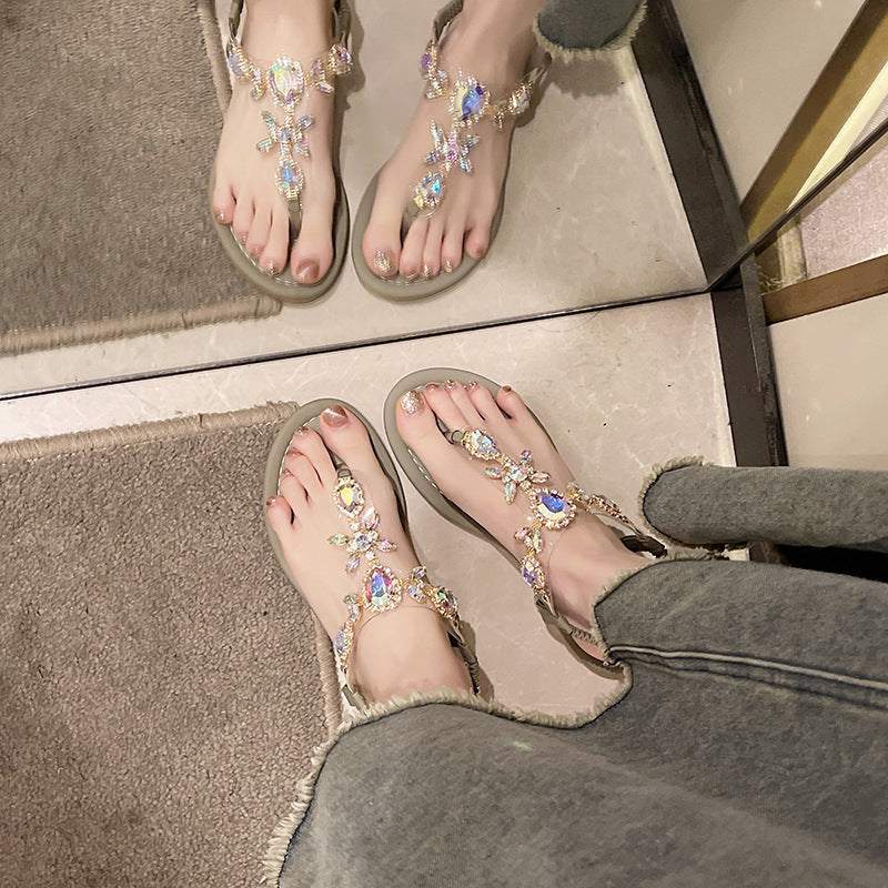 Sandales Gemma- Élégance Cristal & Confort d'été